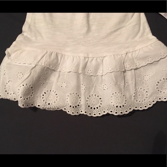 Eyelet Peplum Slub Jersey Top - Picture 3 of 3